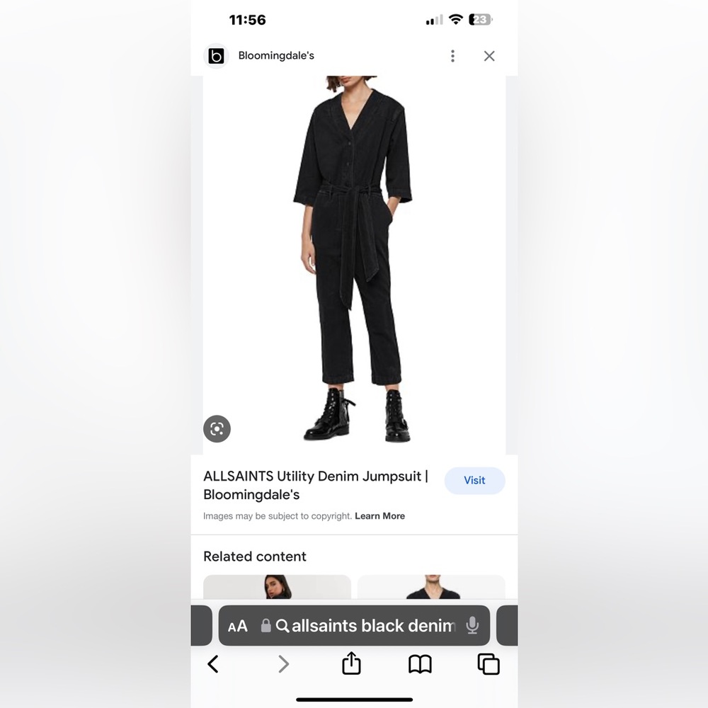 Allsaints Denim Jumpsuit